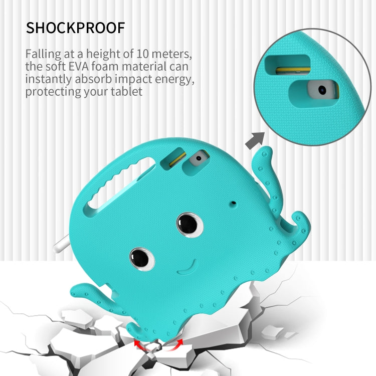 For iPad Air 3 10.5 2019 / Pro 10.5 Octopus Style EVA + PC Tablet Case with Strap(Glacial Green) - iPad 10.2 Cases by buy2fix | Online Shopping UK | buy2fix