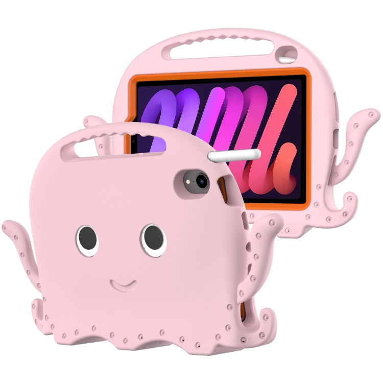 For iPad mini 6 / mini 2024 Octopus Style EVA Hybrid PC Tablet Case with Strap(Pink) - iPad mini 6 Cases by buy2fix | Online Shopping UK | buy2fix
