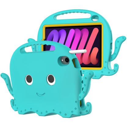 For iPad mini 6 / mini 2024 Octopus Style EVA Hybrid PC Tablet Case with Strap(Glacial Green) - iPad mini 6 Cases by buy2fix | Online Shopping UK | buy2fix