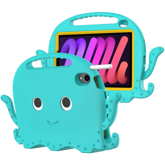 For iPad mini 6 / mini 2024 Octopus Style EVA Hybrid PC Tablet Case with Strap(Glacial Green) - iPad mini 6 Cases by buy2fix | Online Shopping UK | buy2fix