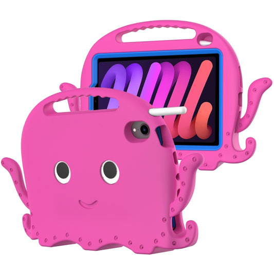 For iPad mini 6 / mini 2024 Octopus Style EVA Hybrid PC Tablet Case with Strap(RoseRed) - iPad mini 6 Cases by buy2fix | Online Shopping UK | buy2fix