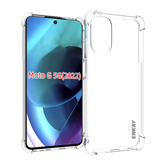 For Motorola Moto G 5G 2022 ENKAY Clear TPU Shockproof Case - Motorola Cases by ENKAY | Online Shopping UK | buy2fix