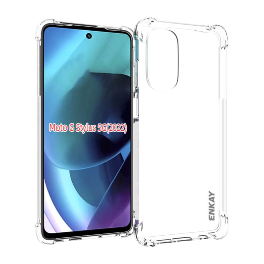 For Motorola Moto G Stylus 5G 2022 ENKAY Clear TPU Shockproof Case - Motorola Cases by ENKAY | Online Shopping UK | buy2fix