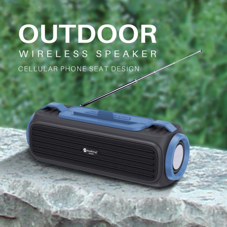 NewRixing NR903F TWS Portable Outdoor Bluetooth Speaker Support TF Card / FM(Blue) - Desktop Speaker by NewRixing | Online Shopping UK | buy2fix