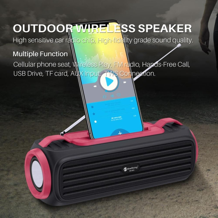 NewRixing NR903F TWS Portable Outdoor Bluetooth Speaker Support TF Card / FM(Orange) - Desktop Speaker by NewRixing | Online Shopping UK | buy2fix