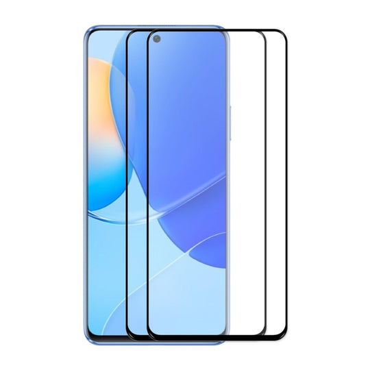 2 PCS For Huawei Nova 9 SE 5G ENKAY Full Glue 0.26mm 9H 2.5D Tempered Glass Full Film