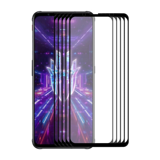 5 PCS For ZTE Nubia Red Magic 7 ENKAY Full Glue 0.26mm 9H 2.5D Tempered Glass Full Film