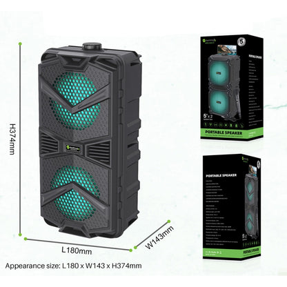 NewRixing NRG5501B Outdoor Portable Karaoke Wireless Speaker 16W Audio Amplifier with Mic - Desktop Speaker by NewRixing | Online Shopping UK | buy2fix