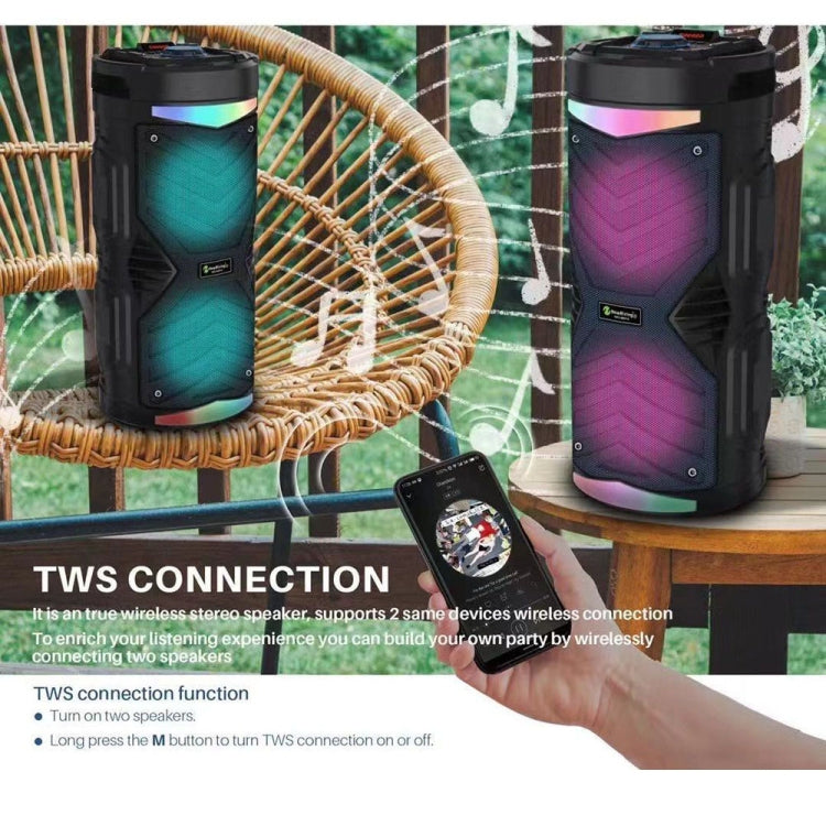NewRixing NRG6601A Outdoor Portable Karaoke Wireless Speaker 20W Audio Amplifier With Mic(C) - Desktop Speaker by NewRixing | Online Shopping UK | buy2fix