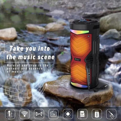 NewRixing NRG6601A Outdoor Portable Karaoke Wireless Speaker 20W Audio Amplifier With Mic(C) - Desktop Speaker by NewRixing | Online Shopping UK | buy2fix