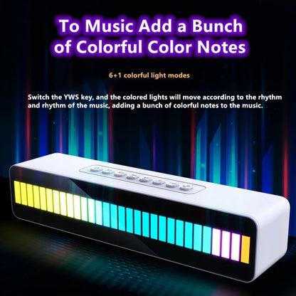 Duosi M8 LED Pickup Rhythm Ambient Light Multi-function TWS Bluetooth Speaker Bar(Black) - Desktop Speaker by Duosi | Online Shopping UK | buy2fix