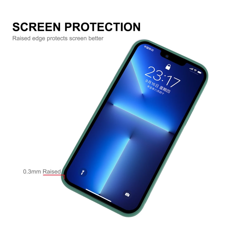 For iPhone 13 ENKAY Liquid Silicone Phone Case(Dark Green) - iPhone 13 Cases by ENKAY | Online Shopping UK | buy2fix
