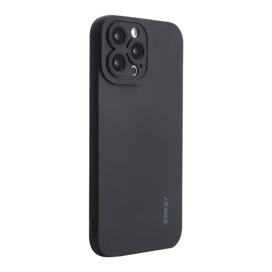 For iPhone 13 Pro Max ENKAY Liquid Silicone Phone Case (Black) - iPhone 13 Pro Max Cases by ENKAY | Online Shopping UK | buy2fix