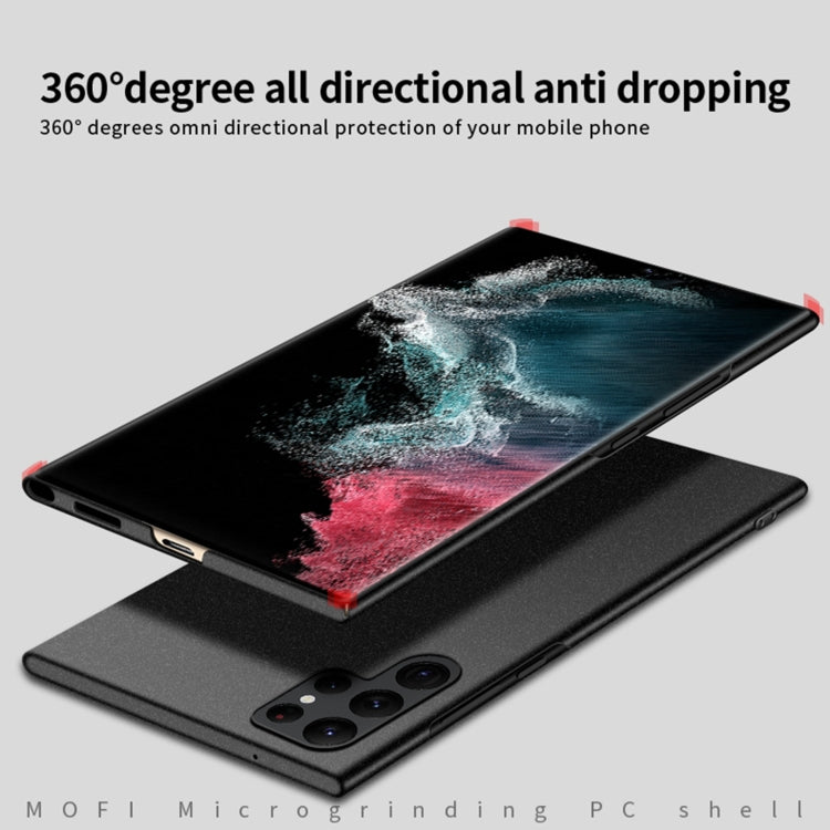 For Samsung Galaxy S22 Ultra 5G MOFI Fandun Series Frosted Ultra-thin PC Hard Phone Case(Black) by MOFI