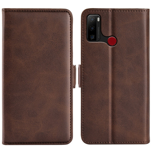 For Ulefone note 10 Dual-side Magnetic Buckle Leather Phone Case(Brown) by buy2fix