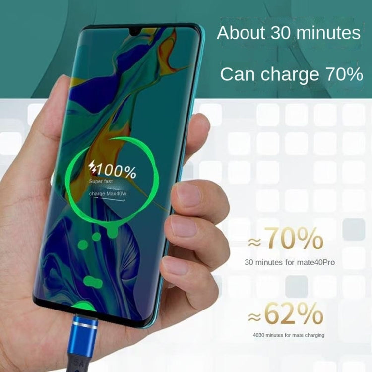 XJ-76 40W 5A 3 in 1 USB to 8 Pin + Type-C + Micro USB Super Flash Charging Cable, Length: 1.18m(Colour) by buy2fix