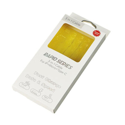 XJ-76 40W 5A 3 in 1 USB to 8 Pin + Type-C + Micro USB Super Flash Charging Cable, Length: 1.18m(Colour) by buy2fix