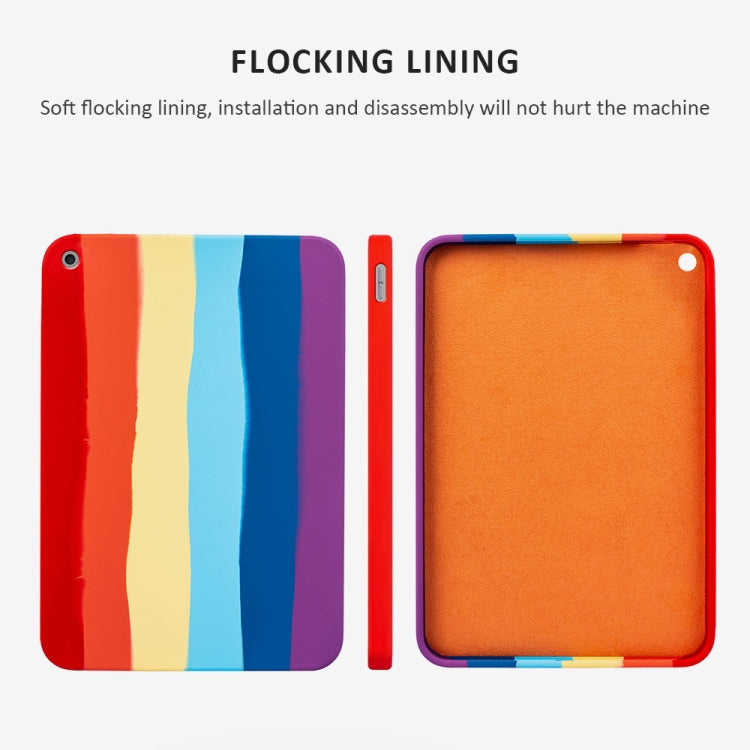 For iPad 10.2 2021 / 2020 / 2019 Liquid Silicone Magnetic Pen Function Tablet Case(Rainbow) - iPad 10.2 Cases by buy2fix | Online Shopping UK | buy2fix