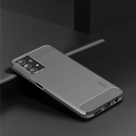 For Samsung Galaxy A23 / M23 / F23 MOFI Gentleness Series Brushed Texture Carbon Fiber Soft TPU Case(Gray) - Galaxy Phone Cases by MOFI | Online Shopping UK | buy2fix