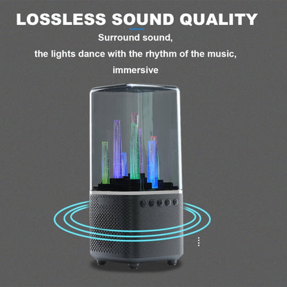 TU102 RGB Colorful Lighting Wireless Bluetooth Speaker Support FM / TF Card(Black) - Desktop Speaker by buy2fix | Online Shopping UK | buy2fix