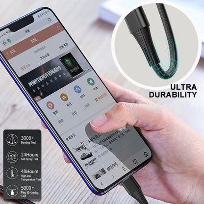 ENKAY PD 20W 3A USB-C / Type-C to 8 Pin Fast Charging Nylon Braided Data Cable, Length:1m(Black) by ENKAY