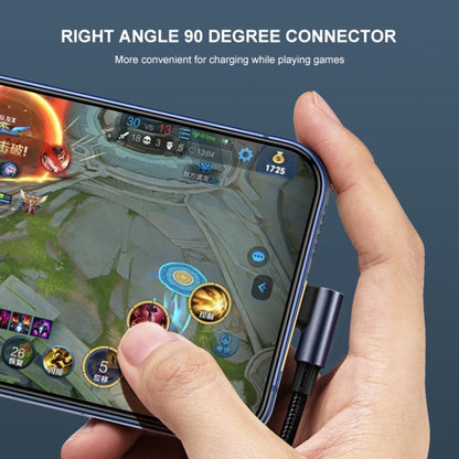 ENKAY PD 20W 3A USB-C / Type-C to 8 Pin Elbow Fast Charging Nylon Braided Data Cable, Length:1m(Black) by ENKAY