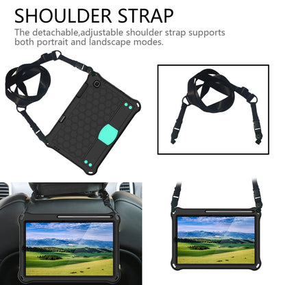 For Lenovo X306 / X606 / K10 Honeycomb EVA + PC Shockproof Tablet Case with Strap(Black+Mint Green) - Lenovo by buy2fix | Online Shopping UK | buy2fix
