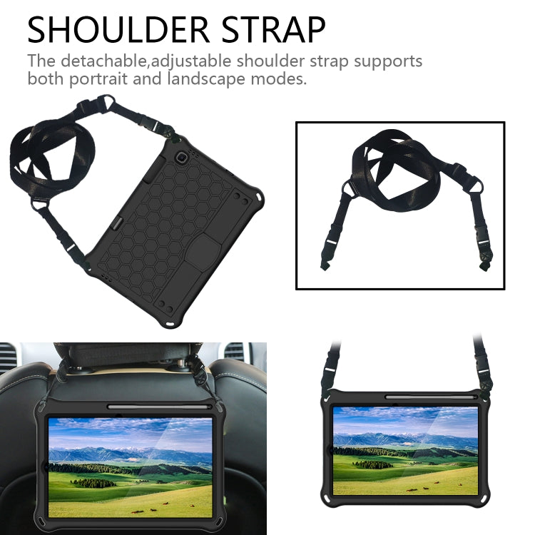 For Lenovo X306 / X606 / K10 Honeycomb EVA + PC Shockproof Tablet Case with Strap(Black+Black) - Lenovo by buy2fix | Online Shopping UK | buy2fix