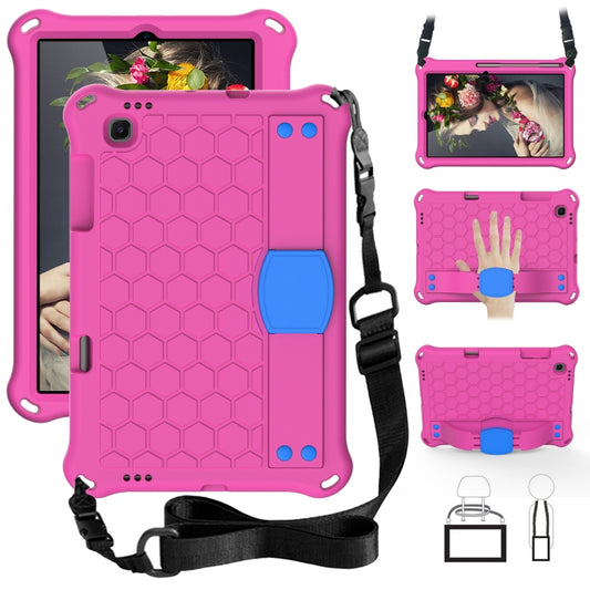 For Lenovo X306 / X606 / K10 Honeycomb EVA + PC Shockproof Tablet Case with Strap(Rose Red+Blue) - Lenovo by buy2fix | Online Shopping UK | buy2fix