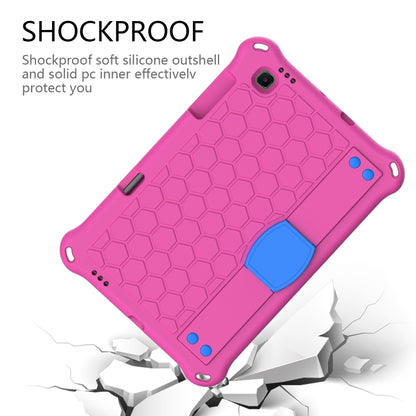 For Lenovo X306 / X606 / K10 Honeycomb EVA + PC Shockproof Tablet Case with Strap(Rose Red+Blue) - Lenovo by buy2fix | Online Shopping UK | buy2fix