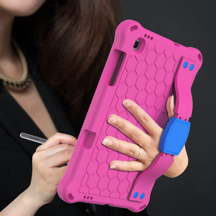 For Lenovo X306 / X606 / K10 Honeycomb EVA + PC Shockproof Tablet Case with Strap(Rose Red+Blue) - Lenovo by buy2fix | Online Shopping UK | buy2fix