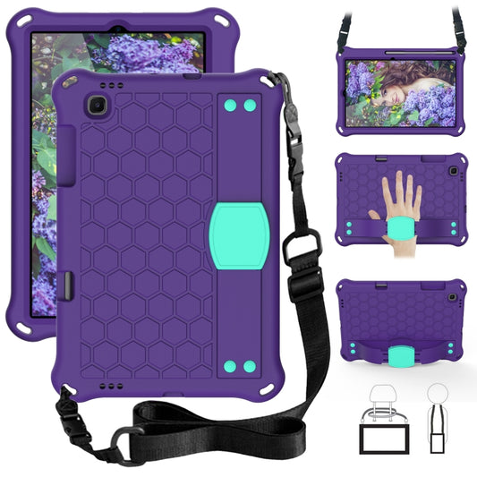 For Lenovo X306 / X606 / K10 Honeycomb EVA + PC Shockproof Tablet Case with Strap(Purple+Mint Green) - Lenovo by buy2fix | Online Shopping UK | buy2fix
