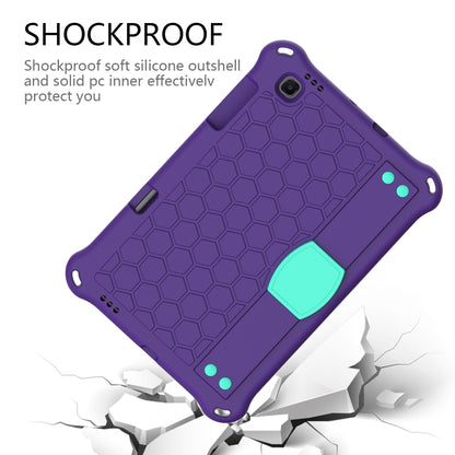 For Lenovo X306 / X606 / K10 Honeycomb EVA + PC Shockproof Tablet Case with Strap(Purple+Mint Green) - Lenovo by buy2fix | Online Shopping UK | buy2fix