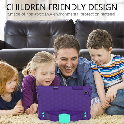 For Lenovo X306 / X606 / K10 Honeycomb EVA + PC Shockproof Tablet Case with Strap(Purple+Mint Green) - Lenovo by buy2fix | Online Shopping UK | buy2fix