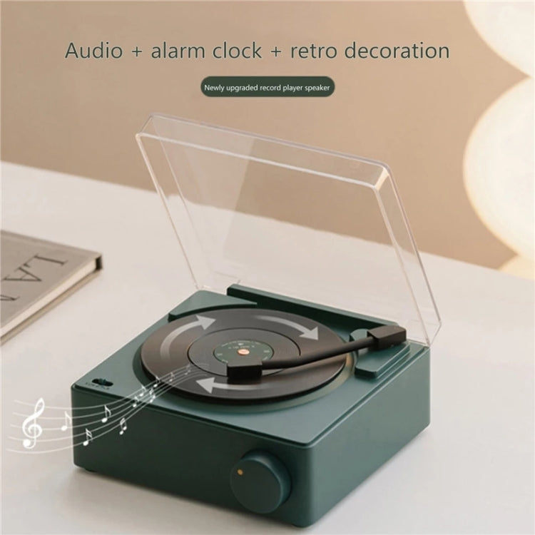 Duosi X11 Vinyl Atomic Retro Bluetooth Speaker Desktop Creative Alarm Clock(Yellow) - Desktop Speaker by Duosi | Online Shopping UK | buy2fix