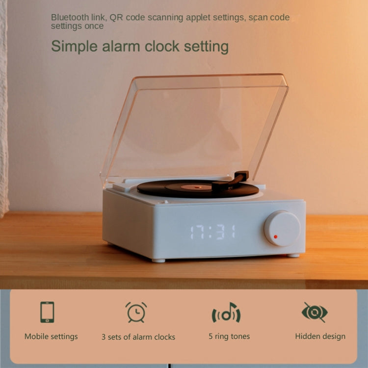 Duosi X11 Vinyl Atomic Retro Bluetooth Speaker Desktop Creative Alarm Clock(Yellow) - Desktop Speaker by Duosi | Online Shopping UK | buy2fix