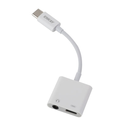 ENKAY ENK-AT106 USB-C / Type-C to 3.5mm Audio + Type-C Headphone & Charging Adapter Data Cable - Audio Adapter by ENKAY | Online Shopping UK | buy2fix