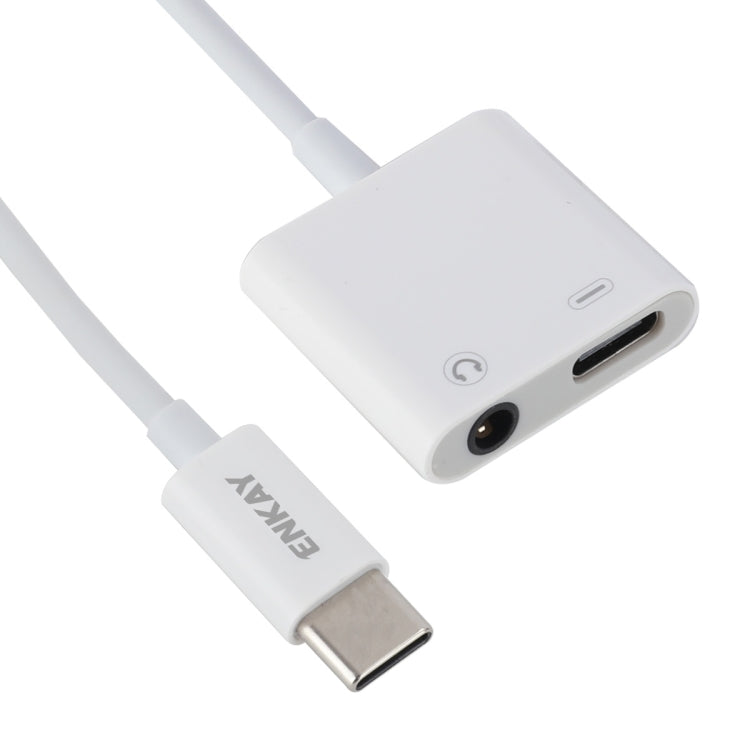 ENKAY ENK-AT106 USB-C / Type-C to 3.5mm Audio + Type-C Headphone & Charging Adapter Data Cable - Audio Adapter by ENKAY | Online Shopping UK | buy2fix