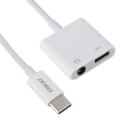 ENKAY ENK-AT106 USB-C / Type-C to 3.5mm Audio + Type-C Headphone & Charging Adapter Data Cable - Audio Adapter by ENKAY | Online Shopping UK | buy2fix
