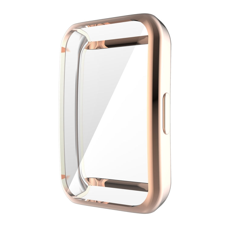 For Huawei Band 7/6 / Honor Band 6 ENKAY Hat-Prince Full Coverage Electroplated Soft TPU Case with Screen Protection(Rose Gold) by ENKAY