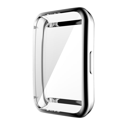 For Huawei Band 7/6 / Honor Band 6 ENKAY Hat-Prince Full Coverage Electroplated Soft TPU Case with Screen Protection(Silver) by ENKAY