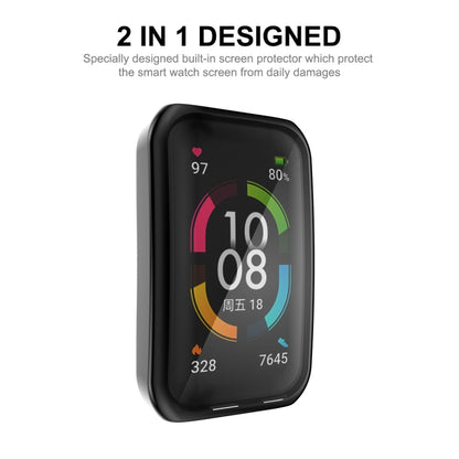 For Huawei Band 7/6 / Honor Band 6 ENKAY Hat-Prince Full Coverage Electroplated Soft TPU Case with Screen Protection(Pink) by ENKAY