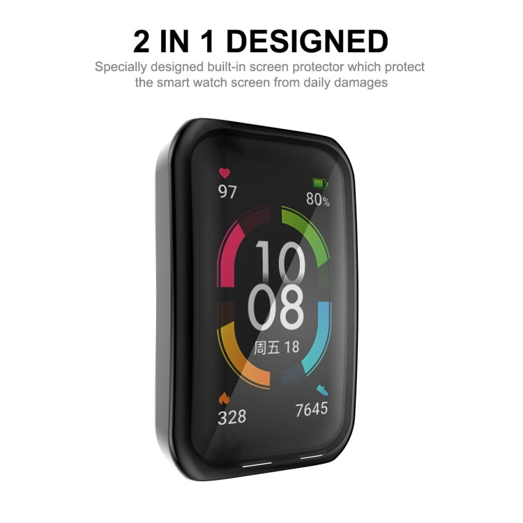 For Huawei Band 7/6 / Honor Band 6 ENKAY Hat-Prince Full Coverage Electroplated Soft TPU Case with Screen Protection(Rose Gold) by ENKAY