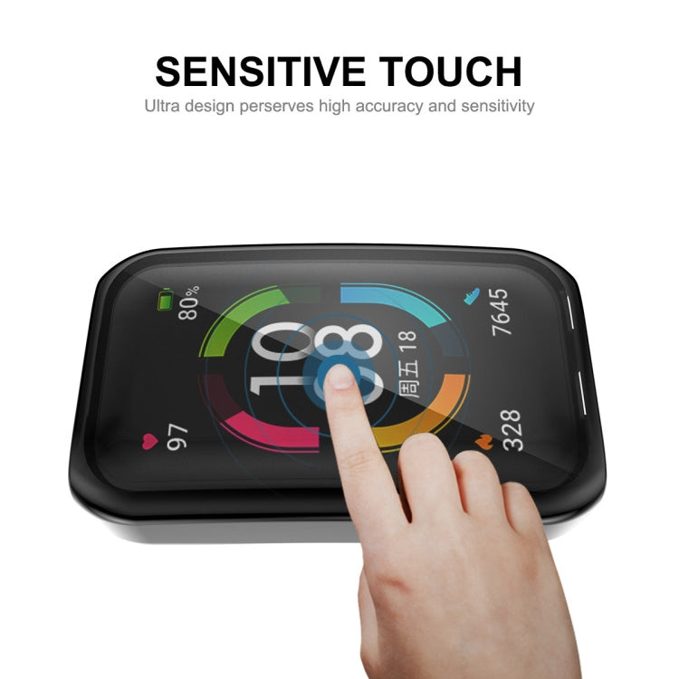 For Huawei Band 7/6 / Honor Band 6 ENKAY Hat-Prince Full Coverage Electroplated Soft TPU Case with Screen Protection(Pink) by ENKAY