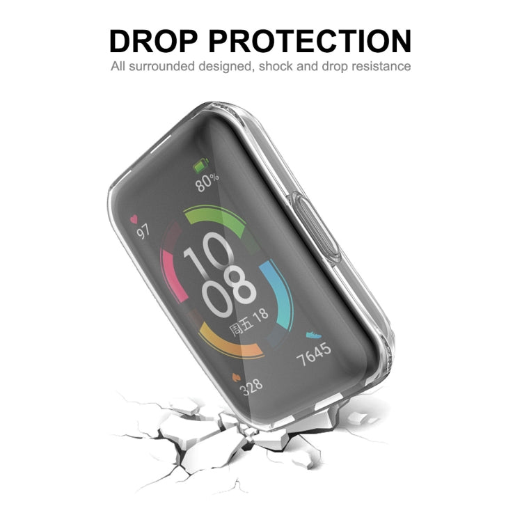 For Huawei Band 7/6 / Honor Band 6 ENKAY Hat-Prince Full Coverage Transparent Soft TPU Case with Screen Protection by ENKAY