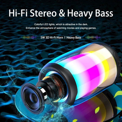 NBY8893 Pulsating Colorful Portable Stereo Bluetooth Speaker(White) - Desktop Speaker by NBY | Online Shopping UK | buy2fix