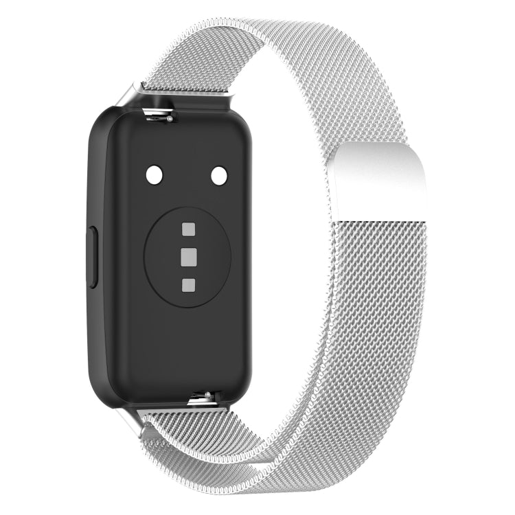 For Huawei Band 7 Milan Magnetic Watch Band(Silver) by buy2fix