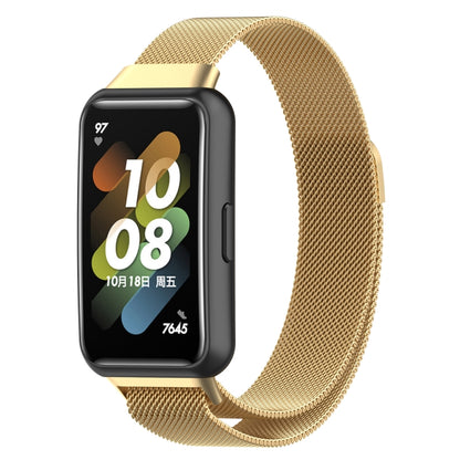For Huawei Band 7 Milan Magnetic Watch Band(Gold) by buy2fix