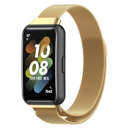 For Huawei Band 7 Milan Magnetic Watch Band(Gold) by buy2fix