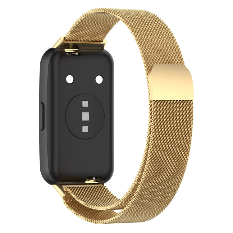 For Huawei Band 7 Milan Magnetic Watch Band(Gold) by buy2fix